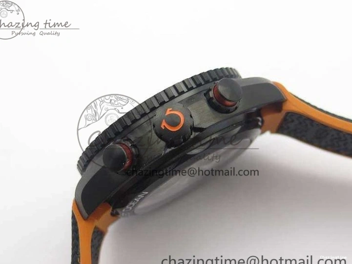 1230 Planet Ocean Master Chronometer Chrono DLC OM 1:1 Best Edition Black Dial On Nylon Strap A Chic 8103